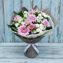 Букет цветов из:  Герберы, Альстромерии и Хризантемы #REPLACE_PRED# Мезени