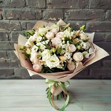 Букет цветов из:  Альстромерии, Розы и Хризантемы в Мезени