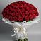 Букет 101 Красная роза Блэк Мэджик в Мезени