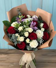Букет цветов из:  Розы и Альстромерии #REPLACE_PRED# Мезени