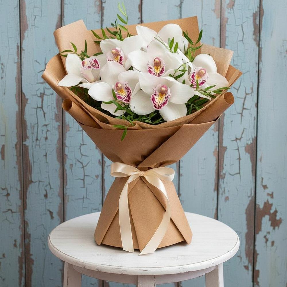 Букет цветов из: Орхидеи и Розы в Мезени
