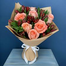 Букет цветов из:  Розы и Альстромерии #REPLACE_PRED# Мезени