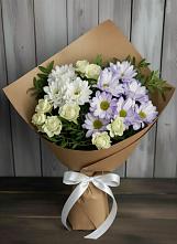 Букет цветов из:  Хризантемы и Розы в Мезени