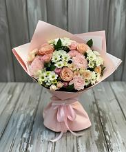 Букет цветов из:  Гвоздики, Розы и Хризантемы в Мезени