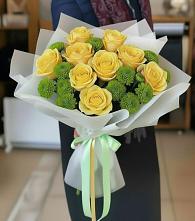 Букет цветов из:  Хризантемы и Розы в Мезени