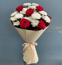 Букет цветов из:  Розы и Хризантемы #REPLACE_PRED# Мезени