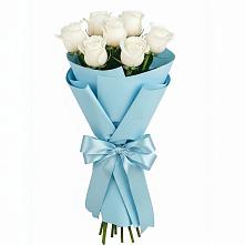 Букет 7 белых роз Проуд в Мезени