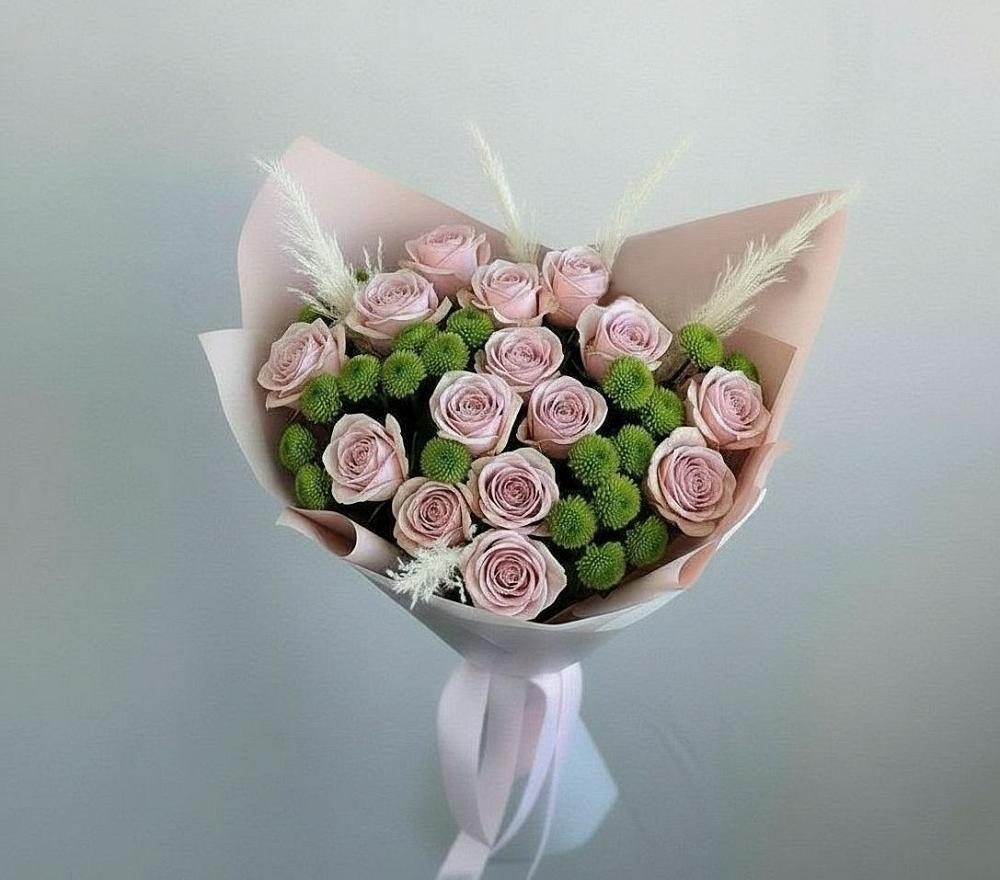 Букет цветов из: Розы и Хризантемы в Мезени