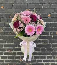 Букет цветов из:  Герберы и Хризантемы в Мезени