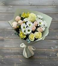Букет цветов из:  Альстромерии, Розы и Хризантемы в Мезени